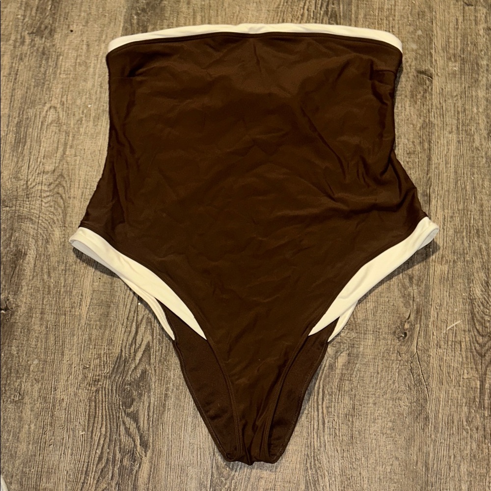 Abercrombie & Fitch Brown One-Piece Swimsuit